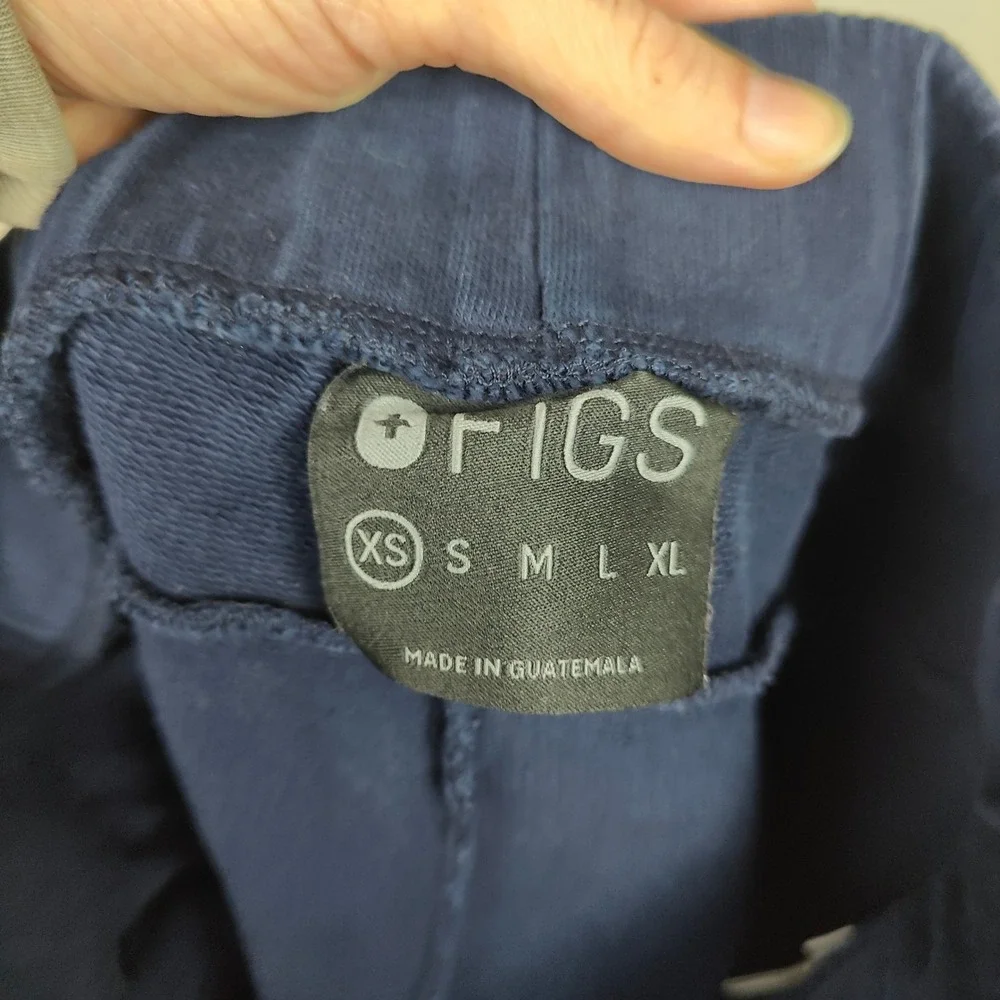 Figs‎ Off-Shift Relaxed Jogger Sweatpants Womens XS Navy Blue Scrubs Medical